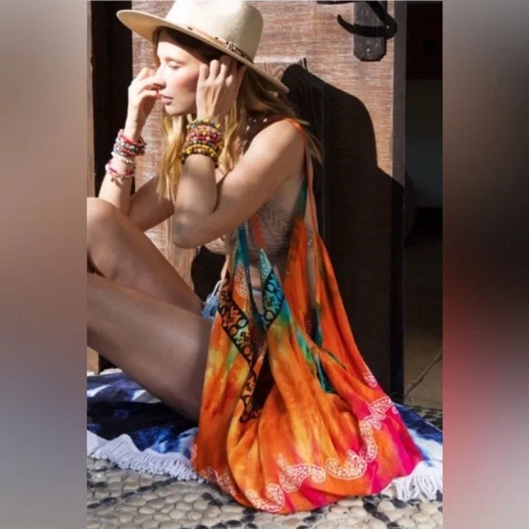 NEW Ruggine Colorful Boho Shoulder Bag with Zipper & Paisley Print BNIP - Picture 3 of 10